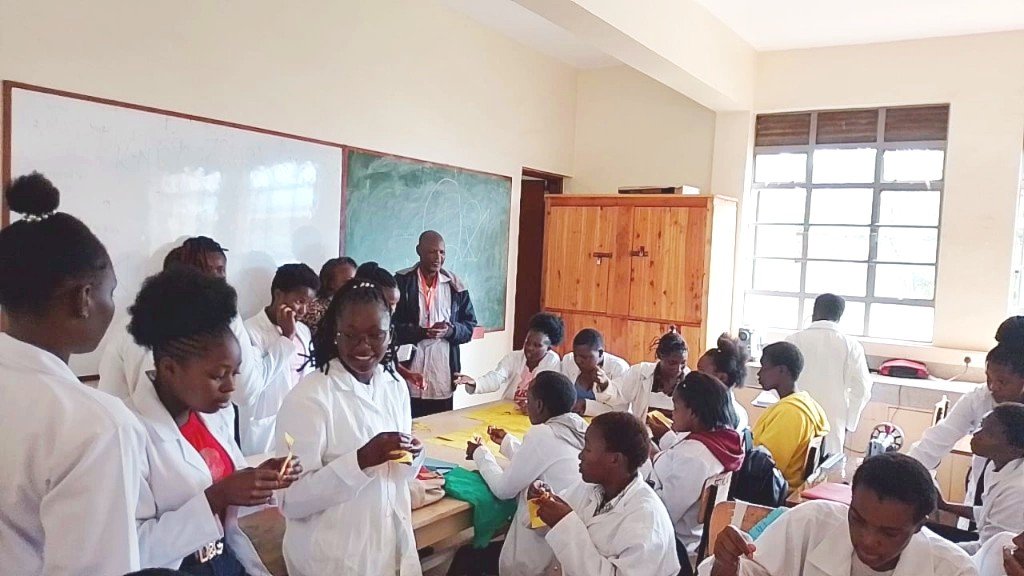 young girls at school.